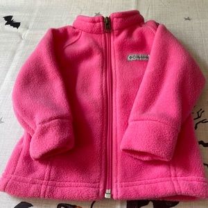 Pink Columbia infants zip up. Size 6-12 months 🌸